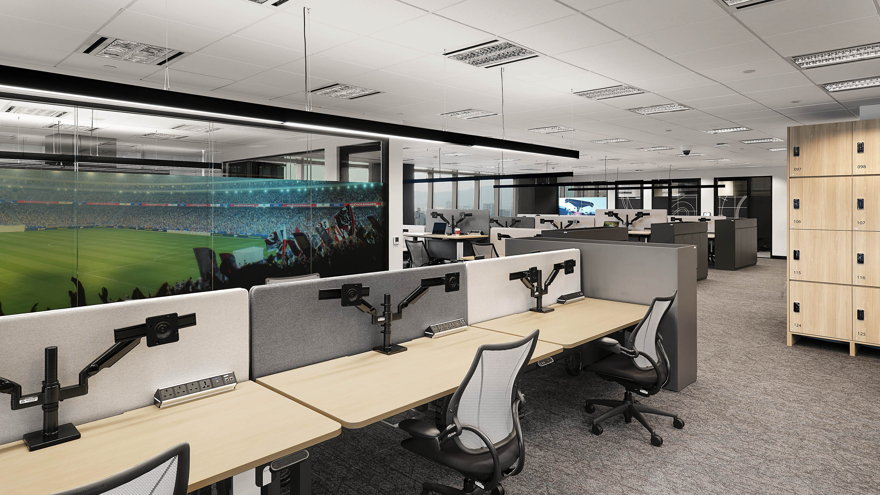 EA Sports - X-Series Double-glazed Partitions, Studio Single-glazed Door